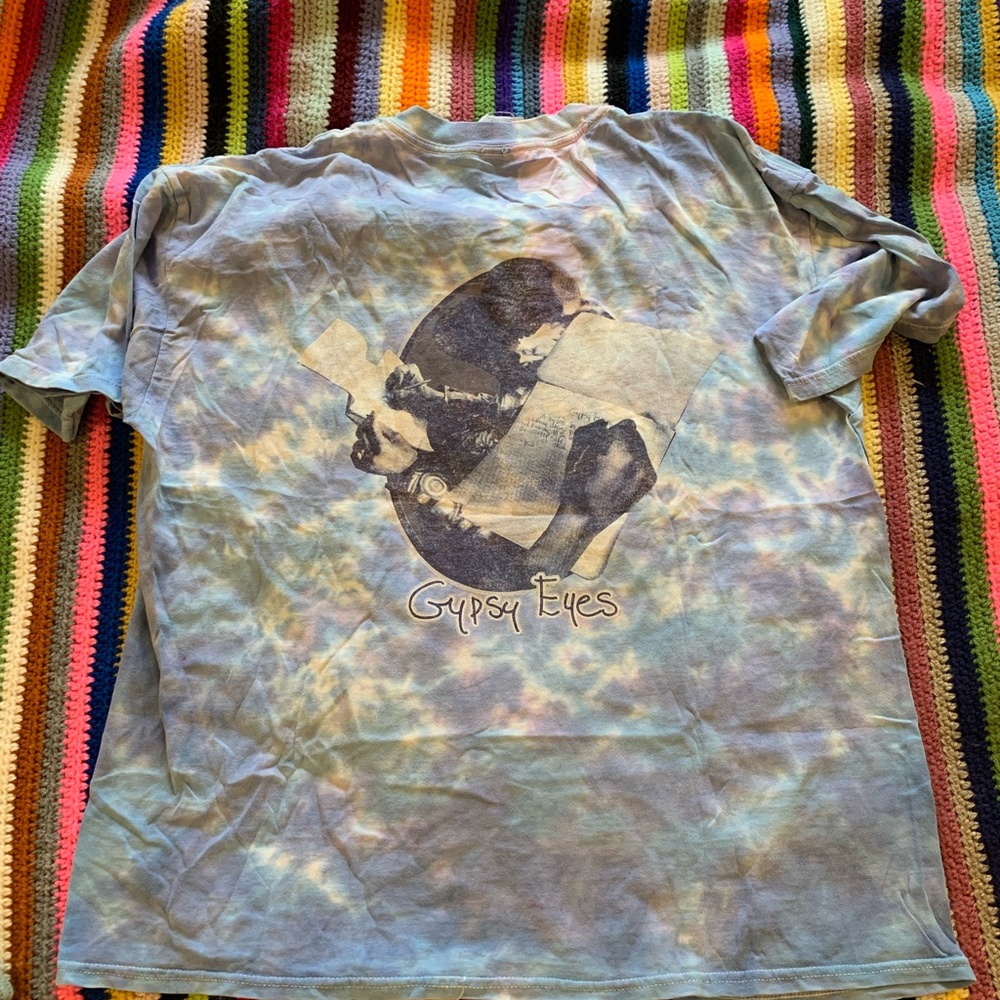 Vintage Jimi Hendrix Gypsy Eyes Tie Dye T-Shirt XL DBL Sided 1998 Delta Tag Nice - Picture 6 of 7